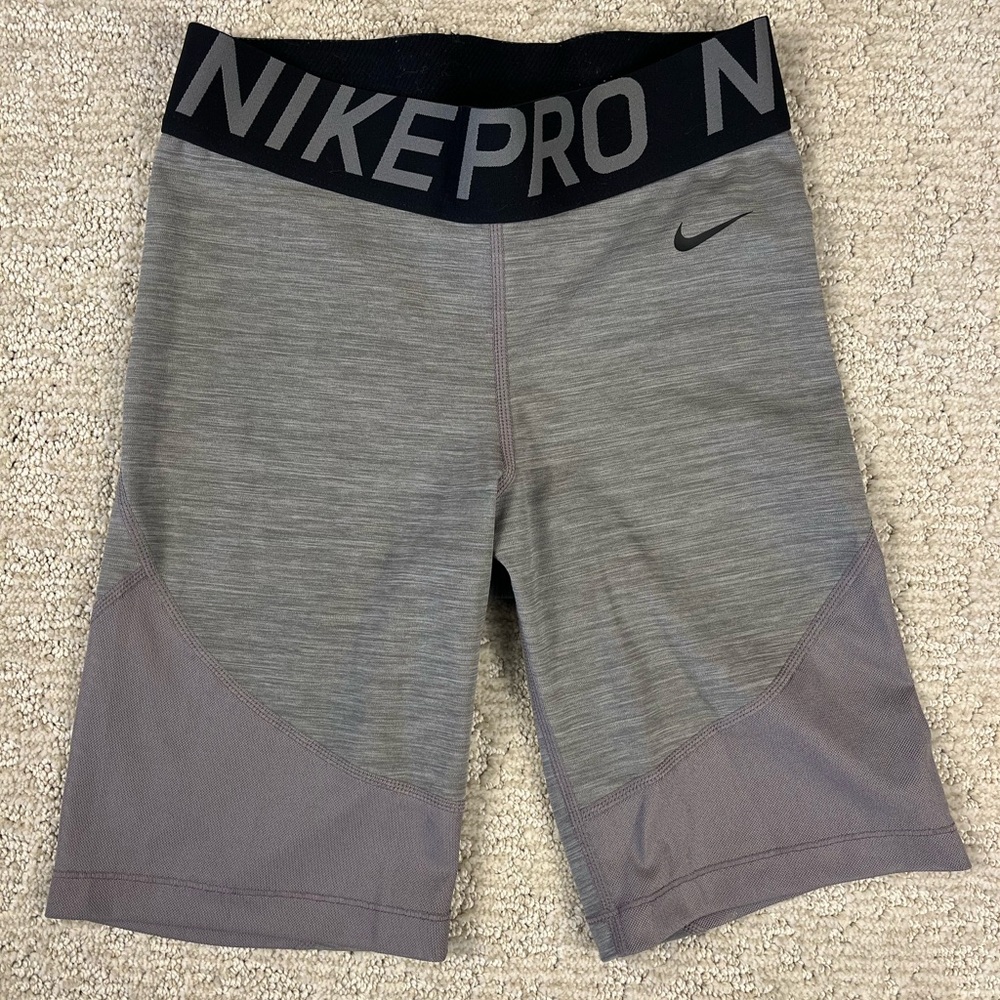 Nike Pro Women Black and Gray Athletic Shorts